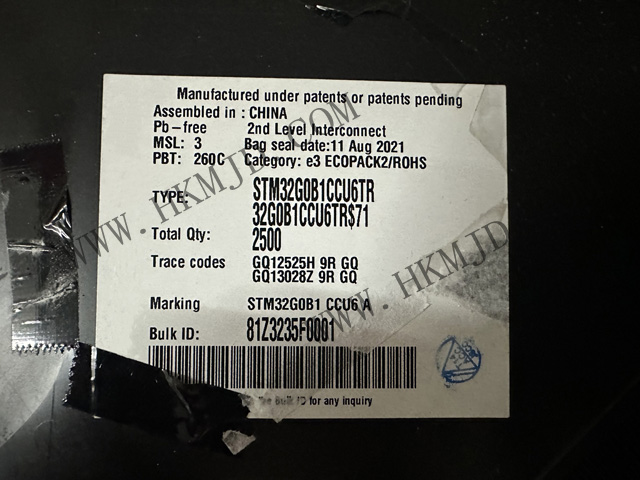 Оригинальный ST Микроконтроллер STM32G0B1CCU6TR Основной Arm Cortex-M0+ 32-битный MCU