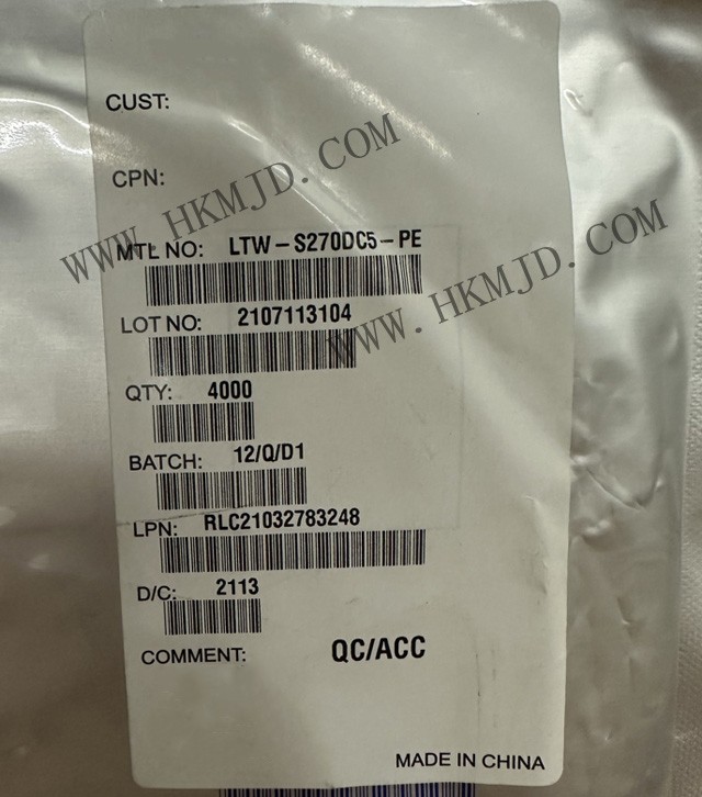 Lite-On LTW-S270DC5-PE Белый светодиодный индикатор - дискретный 3V 2-SMD, бессвинцовый