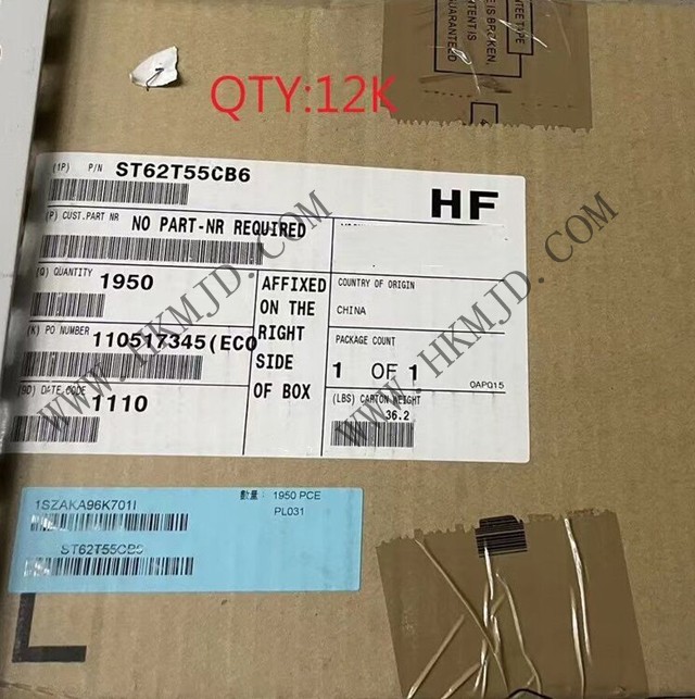 Поставка микроконтроллера ST62T55CB6 8-битный микроконтроллер -MCU OTP EPROM 4K SPI
