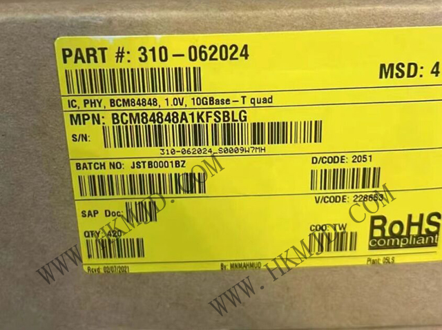 Новый оригинальный трансивер BCM84848A1KFSBLG для четырехпортового 10GBASE-T Ethernet