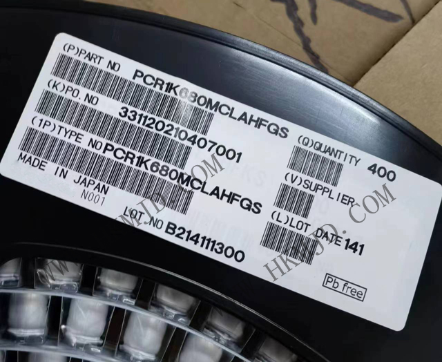 Оригинал PCR1K680MCL_PCR1K680MCLAHFGS алюминиевые органические полимерные конденсаторы 80V 68uF 20%