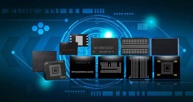 Переработанные микросхемы памяти, память NOR, память EEPROM, память NAND, память eMMC