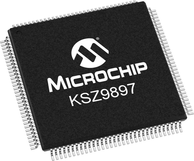 Microchip KSZ9897STXI 7-портовый коммутатор Gigabit Ethernet с поддержкой SGMII/RGMII/MII/RMII