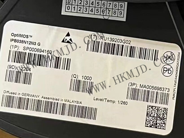 Infineon выпускает N-канальный силовой MOSFET OptiMOS™ - IPB038N12N3G