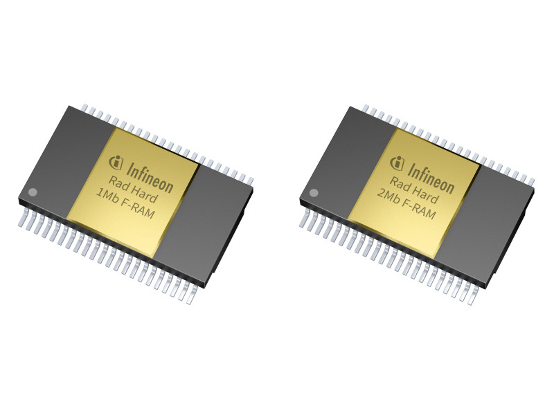 Infineon запускает параллельные интерфейсы 1 Мб и 2 Мб F-RAM, соответствующие космическим стандартам