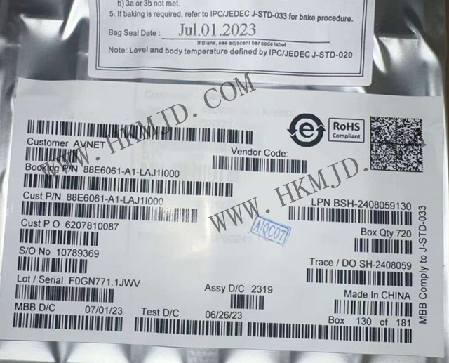 MARVELL Коммутатор Ethernet 88E6061-A1-LAJ1I000 6-портовый 100 Мбит/с 128-контактный PQFP