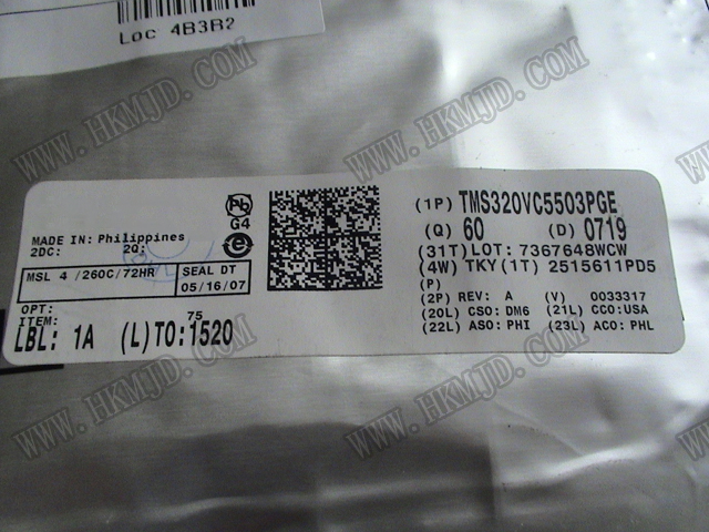 TMS320VC5503PGE Низкое энергопотребление C55x DSP с фиксированной точкой - до 200 МГц