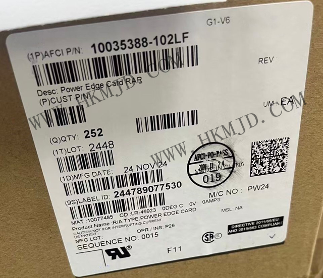 [Amphenol разъемы] Карта Power Edge 10035388-102LF CONN EDGE DUAL FML 50POS 0.100