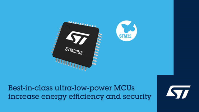 ST запускает микроконтроллер STM32U3 для удаленных, интеллектуальных и устойчивых приложений