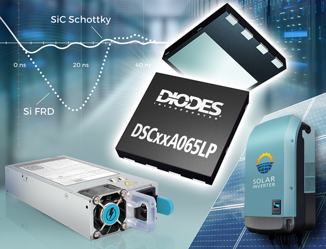 Диоды Schottky из карбида кремния Diodes обеспечивают лидирующие в отрасли FoM и эффективность