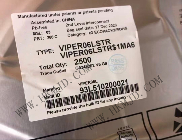 Mingjiada [Поставка] ST (VIPER06LSTR) VIPerPlus Оффлайн Высоковольтный Преобразователь IC