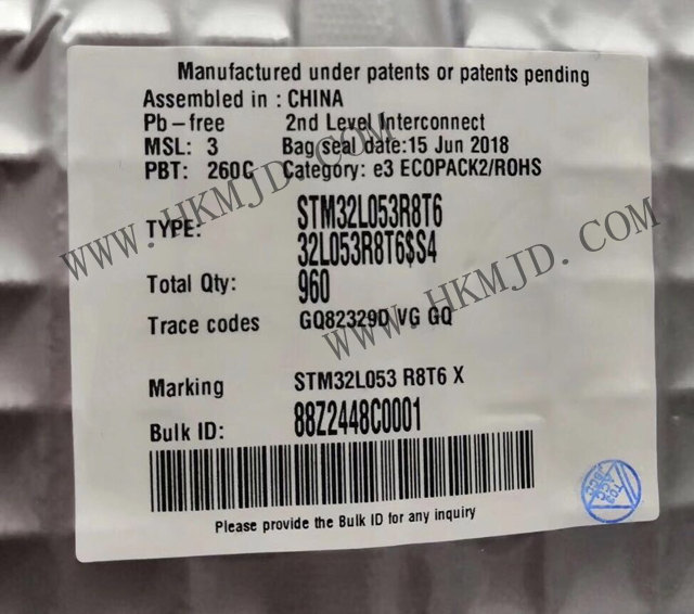 [ STM32L053R8T6 ] MCU со сверхнизким энергопотреблением на основе 32 МГц Arm Cortex-M0 +