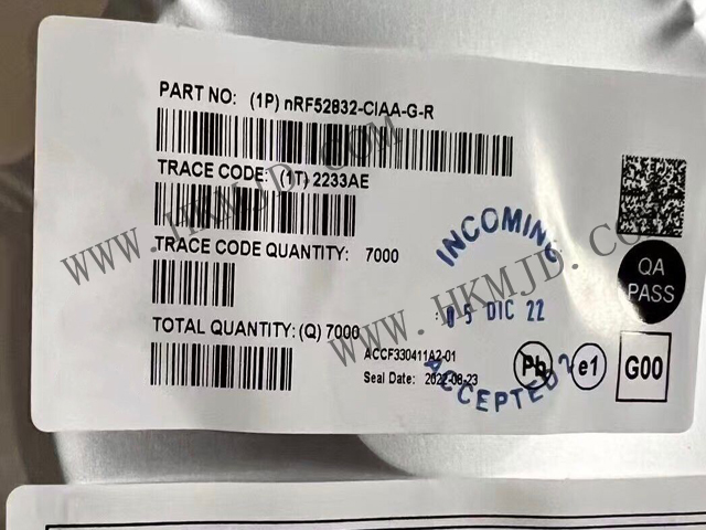 Поставка чипа — Nordic NRF52832-CIAA-G Bluetooth 5.3 системный чип (SoC)