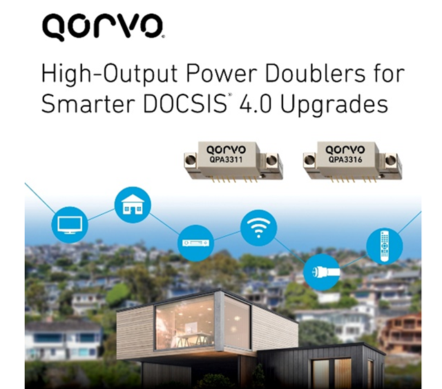 Qorvo анонсирует два новых мультипликатора высокой выходной мощности QPA3311 и QPA3316