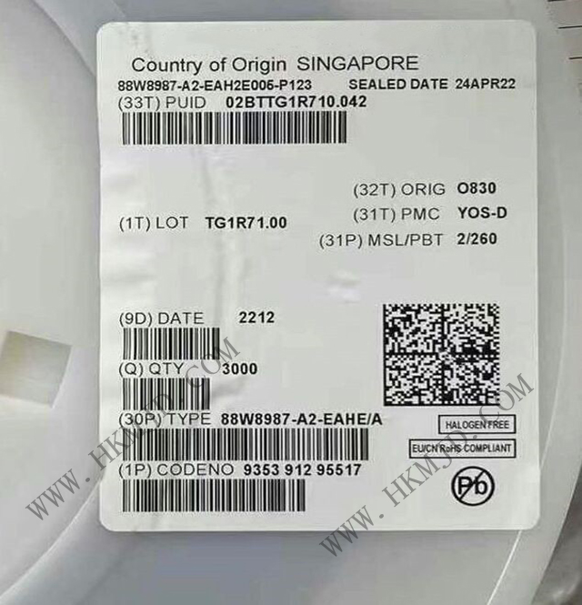 Mingjiada поставляет высокоинтегрированный одночиповый модуль Wi-Fi/Bluetooth 88W8987-A2-EAHE от NXP