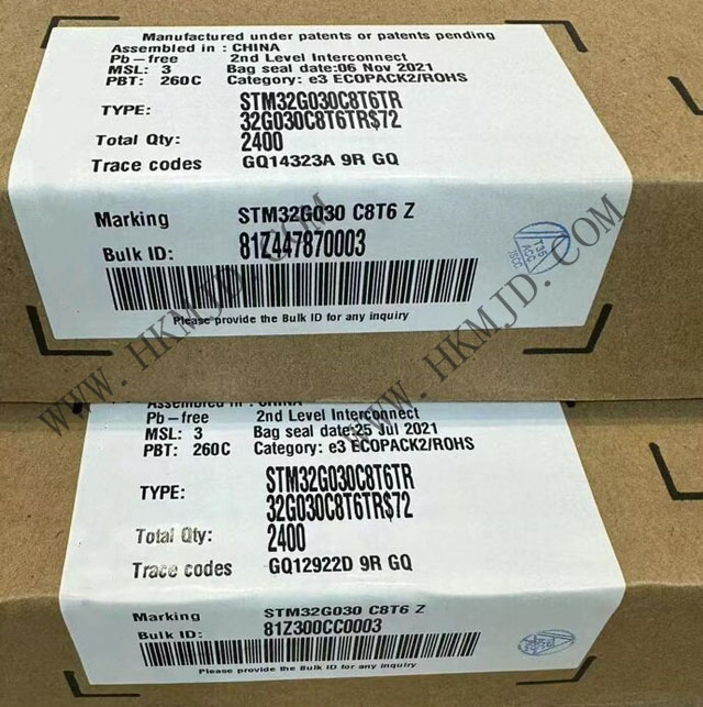 ST STM32G030C8T6TR 64 МГц 32-разрядный одноядерный встроенный микроконтроллер