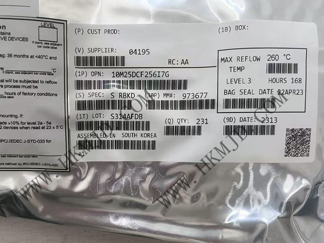 Intel 10M25DCF256I7G Высокопроизводительная программируемая матрица IC с частотой 450 МГц