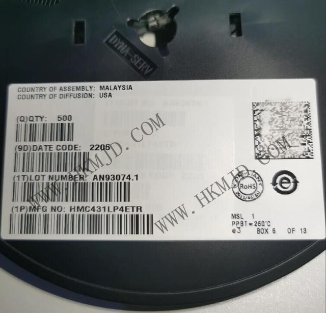 ADI HMC431LP4ETR GaAs InGaP HPT MMIC напряжение-управляемый генератор с буферным усилителем