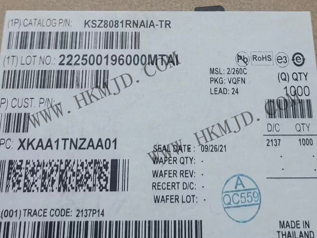 [Поставка] KSZ8081RNAIA (Microchip) Одночиповый 10/100 Base-T/TX Ethernet PHY Трансивер
