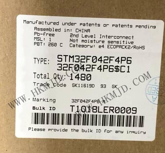 ST STM32F042F4P6 Высокопроизводительный 32-разрядный микроконтроллер ARM Cortex-M0
