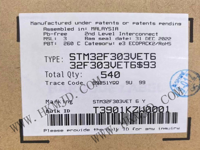 Mingjiada Electronics поставляет STM32F303VET6 — микроконтроллер ARM Cortex-M4