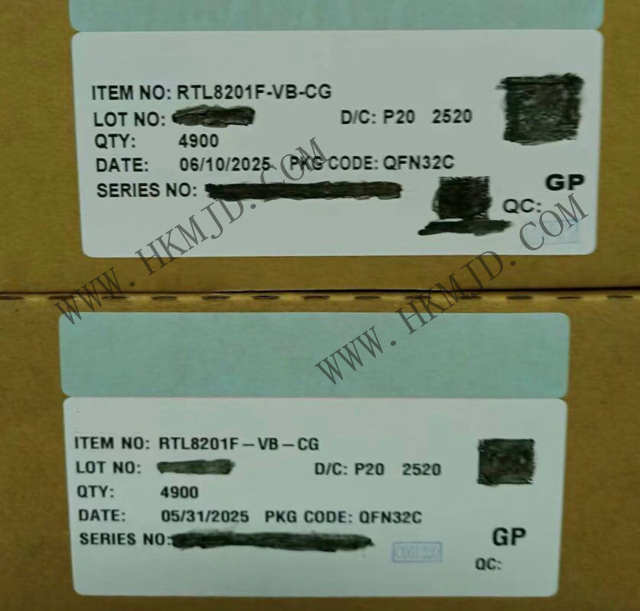 Realtek Ethernet-чип RTL8201F-VB-CG однопортовый 10/100 Мбит/с Ethernet-трансивер физического уровня