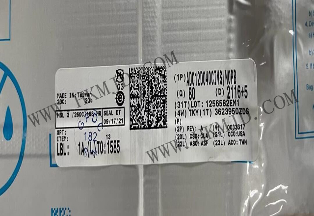 TI ADC12D040CIVS Двухканальный 12-разрядный 40 МГц 600 мВт АЦП с внутренним/внешним эталоном