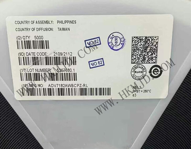 ADI ADV7182AWBCPZ 10-разрядный видеодекодер SDTV с дифференциальными входами