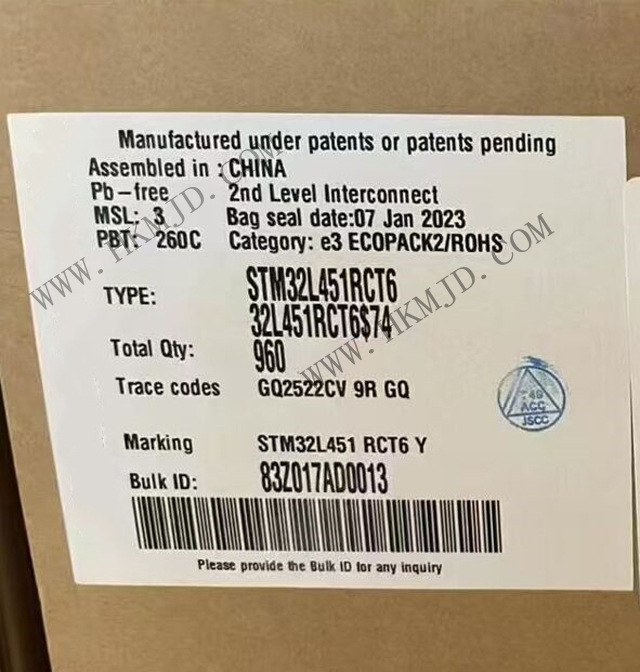 Поставка микроконтроллеров STM32L451RCT6, MCU Cortex-M4 с ультранизким энергопотреблением от ST