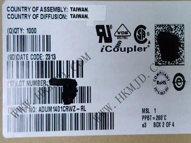[ADI] ADUM1401CRWZ Четырехканальный цифровой изолятор (направленность 3/1 канала)
